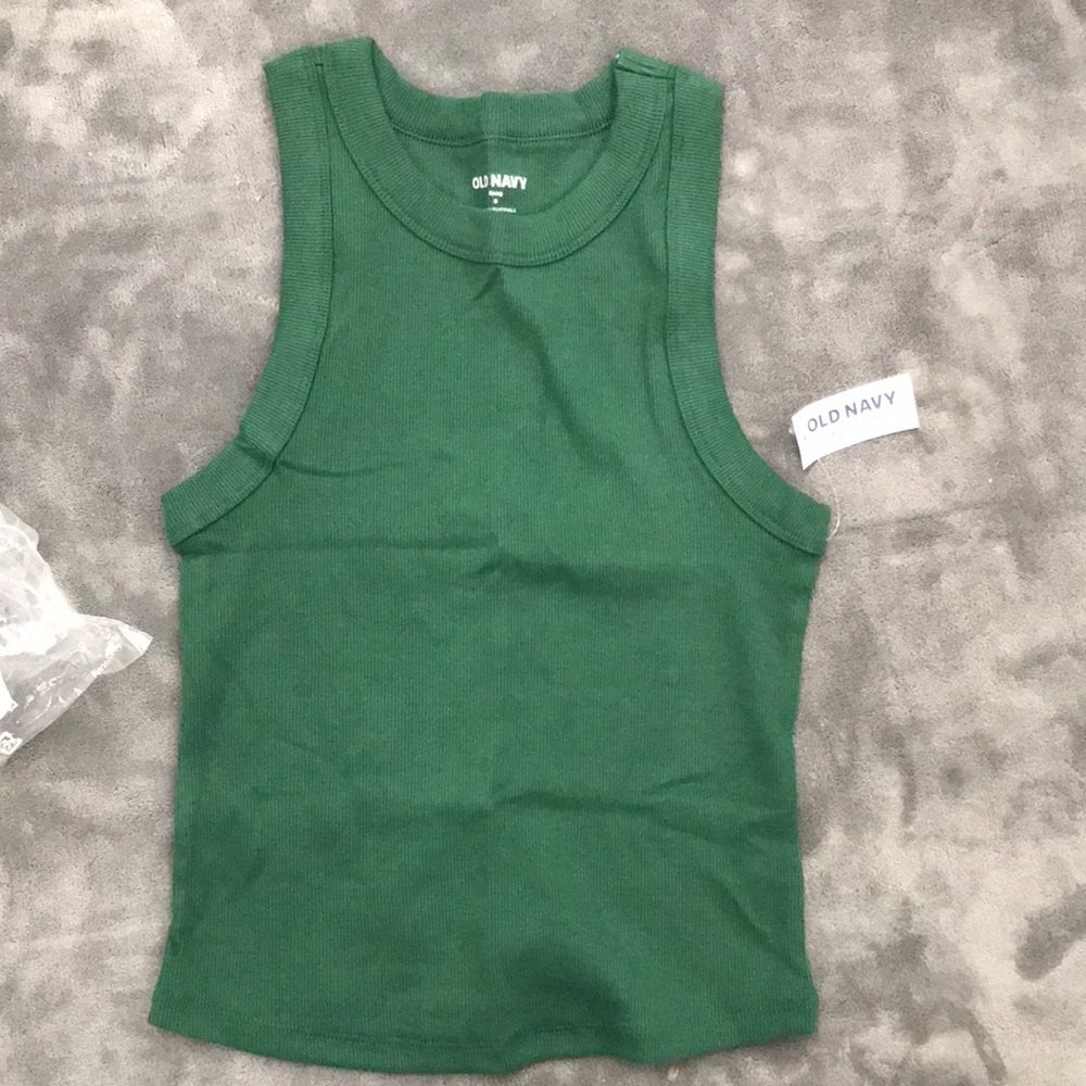 Old Navy Forest Green Ribbed Top